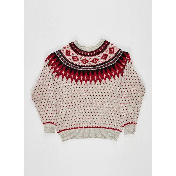 Woolrich Other - Vintage Mens Size M Woolrich Sweater Hand Knit Wool Chunky Aztec Western Sweater